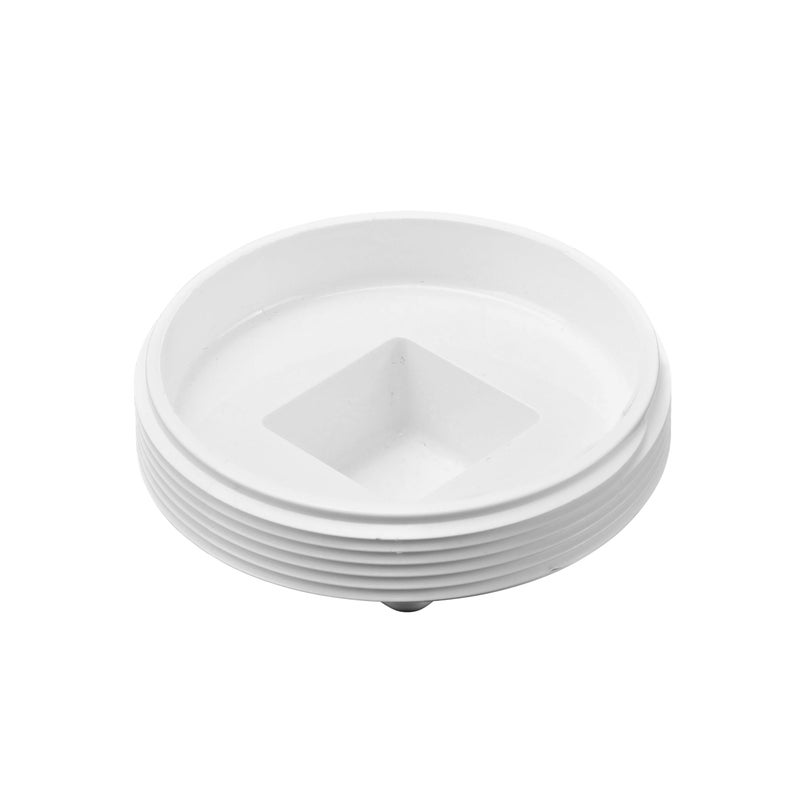 NDS 41P8 PVC S&D Cleanout Plug, with 4-Inch MPT Connection, Works with 4-Inch FPT drain fittings attached to Sewer and Drain Pipe, White - Image 2